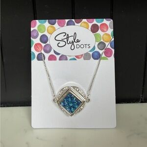 Style Dots Blue Sparkling Pendant bracelet with rhinestone accents